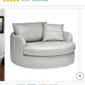 Argentina Top Grain Leather Cuddler Chair