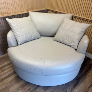 Argentina Top Grain Leather Cuddler Chair
