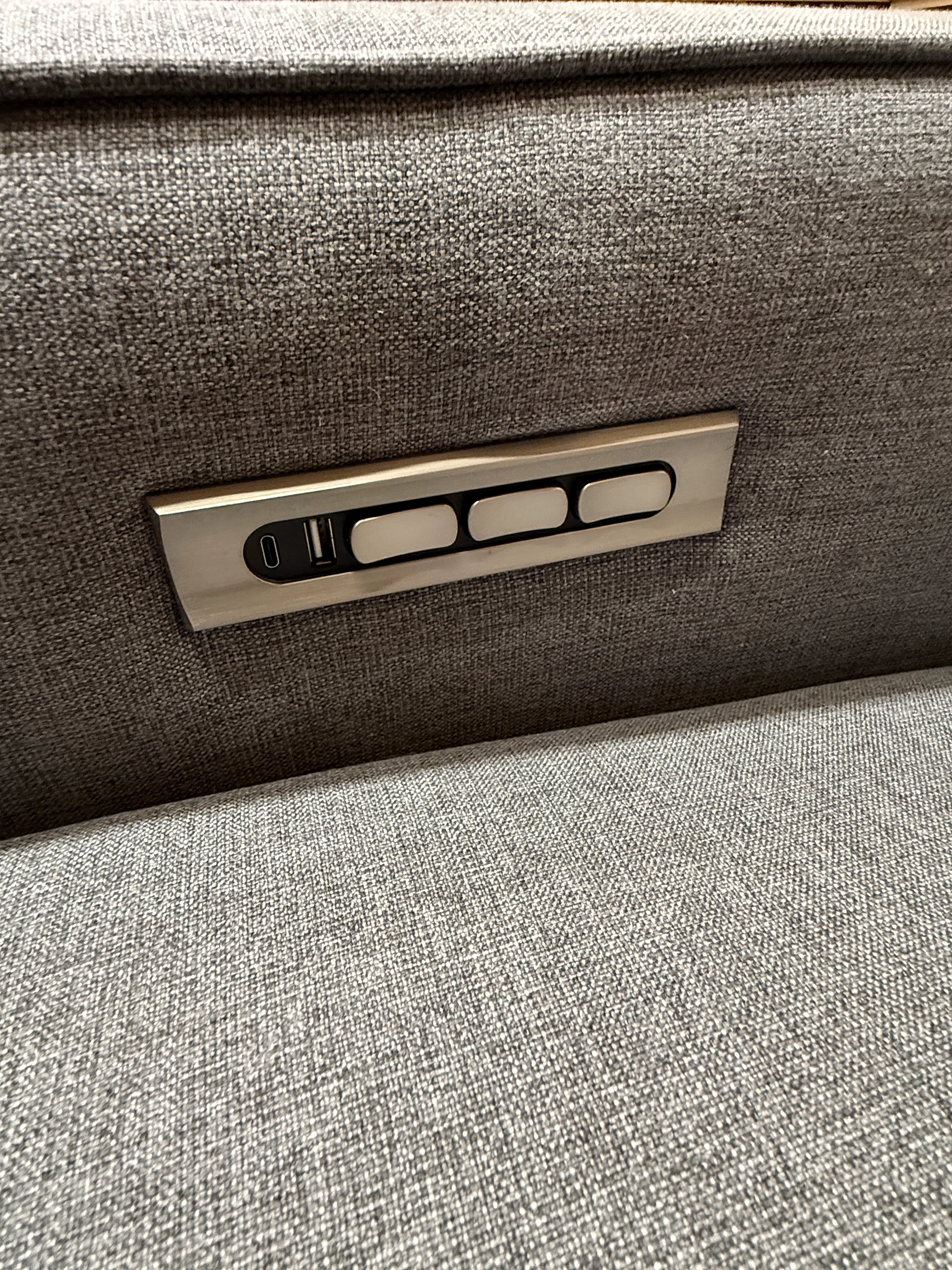 MotoMotion Fabric Triple Power Reclining Sofa - Image 3