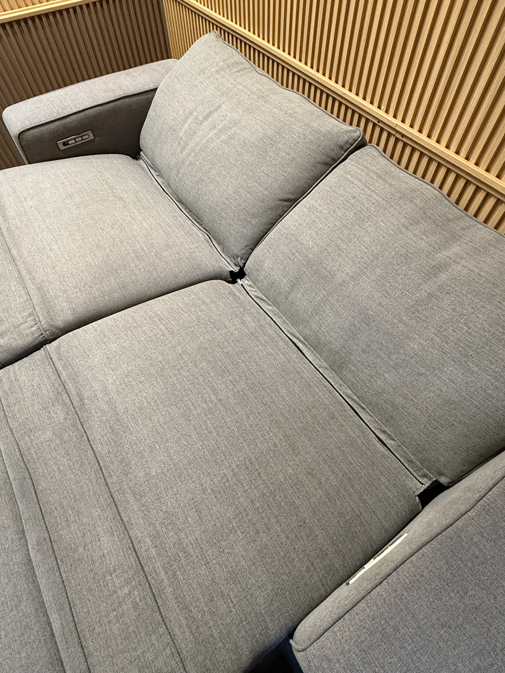 MotoMotion Fabric Triple Power Reclining Sofa
