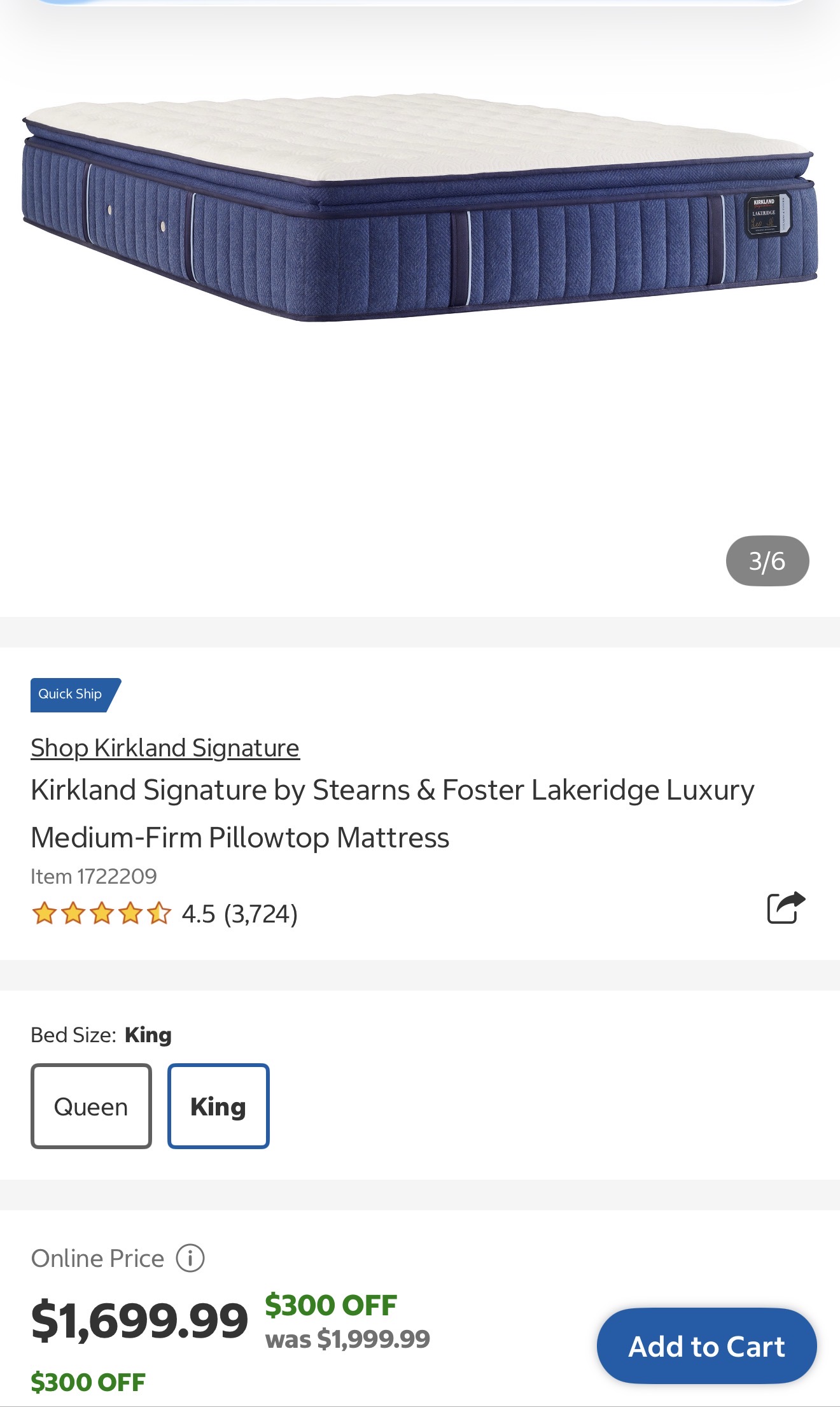 Stearns and Foster King Mattress *Brand New* - Image 4