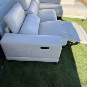 Aiden & Ivy cream power reclining right chaise sectional.
